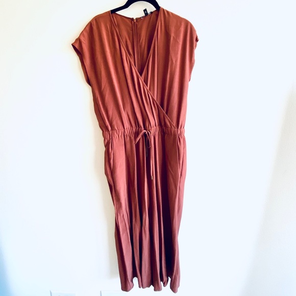 Eileen Fisher Crepe Cropped Wide Leg Jumpsuit - Picture 4 of 4